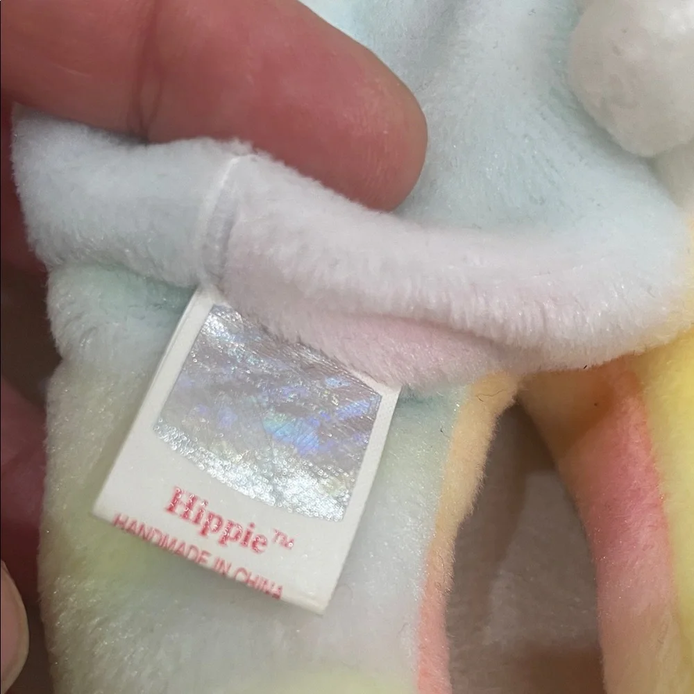 Ty Pastel Tie-Dye Bunny Plush - Yellow, Pink, Mint - Picture 4 of 5